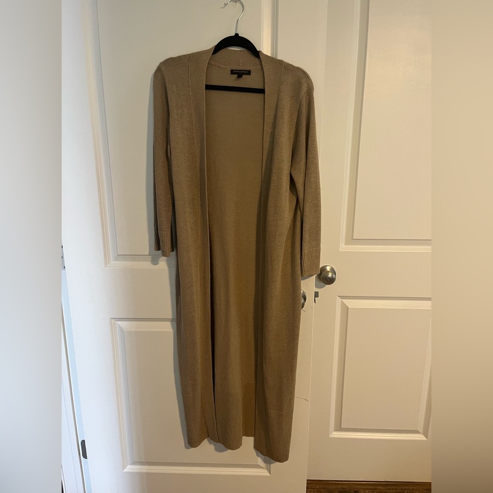 Banana Republic long duster cardigan in camel